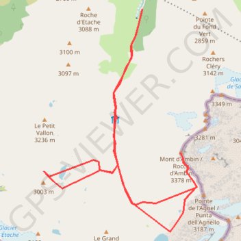 Autour du refuge d'Ambin GPS track, route, trail