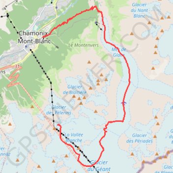 Massif du Mont-Blanc : Vallée Blanche GPS track, route, trail