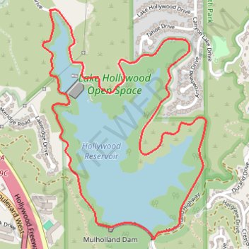 Lake Hollywood Loop GPS track, route, trail