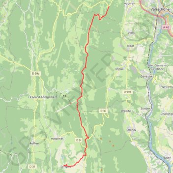 Châtillon-en-Michaille - Songieu GPS track, route, trail