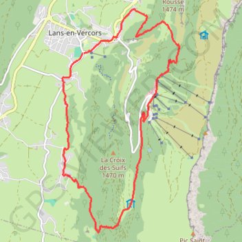 Lans en vercors -belvedere - ramée - lans GPS track, route, trail