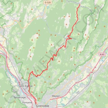 Chemins du Soleil - La traversée de la Chartreuse à VTT (A7) GPS track, route, trail