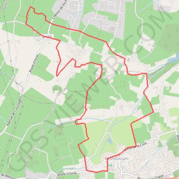 Montussan GPS track, route, trail