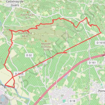 Tronçon Via Domitia Saint Thibery-Florensac GPS track, route, trail