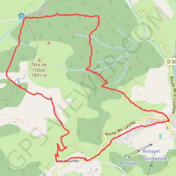 De Beuil au Col de l'Espau GPS track, route, trail