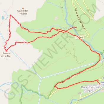 Pointe de la Met - Face Est (Vanoise) GPS track, route, trail