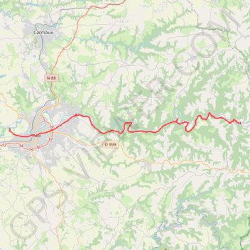 Albi Trébas GPS track, route, trail