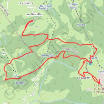 Balade dans le Val d'Arly - Le Crêt du Midi GPS track, route, trail
