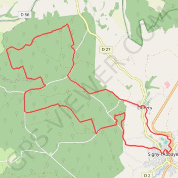 Forêt domaniale de Signy l'Abbaye GPS track, route, trail