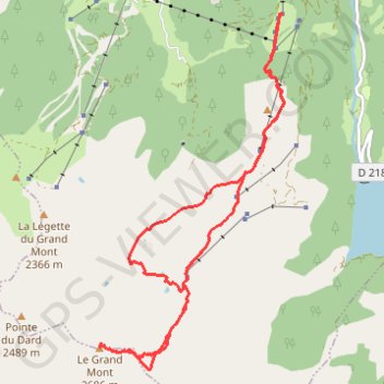 Le Grand Mont - Arêches GPS track, route, trail