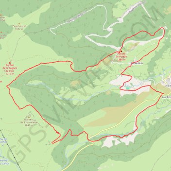 La montagne de la Molède - Albepierre-Bredons GPS track, route, trail