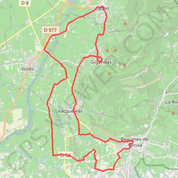Paysages des Côtes du Rhône - Beaumes-de-Venise GPS track, route, trail