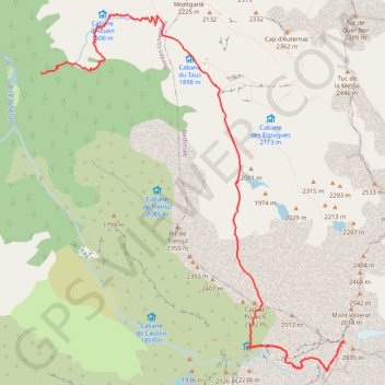 Pic du Mont Valier GPS track, route, trail