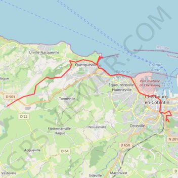 Cherbourg GPS track, route, trail
