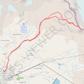 Cima del Furggen GPS track, route, trail