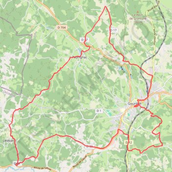 Flanerie gourdonnaise - Gourdon GPS track, route, trail