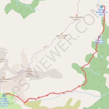 Refuge de Tighjettu GPS track, route, trail