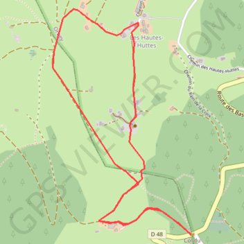 Hautes Huttes GPS track, route, trail