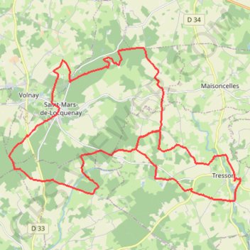 Rando de Saint-Mars-de-Locquenay GPS track, route, trail