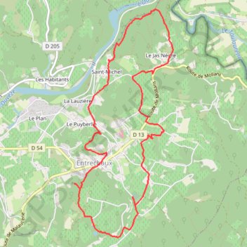 Entrechaux en Vaucluse GPS track, route, trail