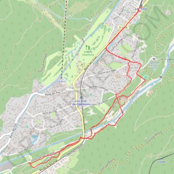 Les Praz de Chamonix (74) GPS track, route, trail