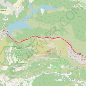 Randonnée Bimont - Croix de Provence GPS track, route, trail