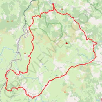 Tour des monts d'Aubrac GPS track, route, trail