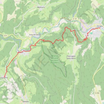GRP Loue-Lison - Etape 5 GPS track, route, trail