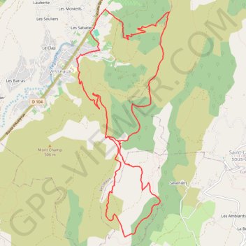 Boucle 8 - noir - QGIS GPX GPS track, route, trail
