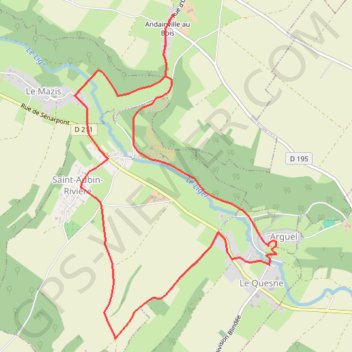 La boucle du Liger - Andainville GPS track, route, trail