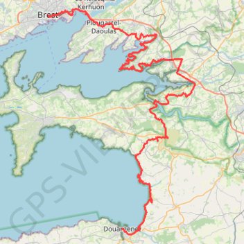 TraceGPS-GR34 _ Brest Douarnenez_full GPS track, route, trail