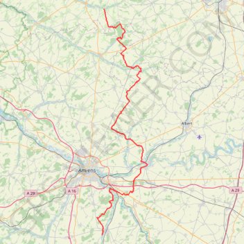 GR124 Randonnée de Berny-sur-Noye (Somme) à Rebreuviette (Pas-de-Calais) GPS track, route, trail