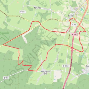 De Rocroi à Sévigny la Forêt GPS track, route, trail