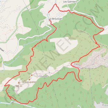 Le Croupatier GPS track, route, trail