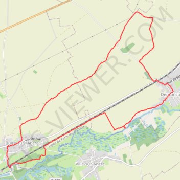 Circuit Adélaïde et des Marais de l'Ancre - Dernancourt GPS track, route, trail