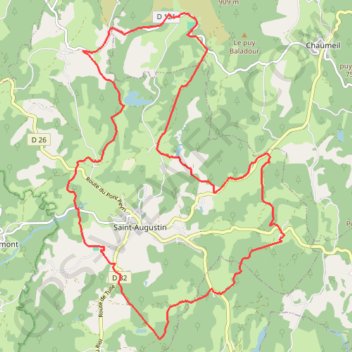 Boucle au pied des Monédières - Freysselines GPS track, route, trail