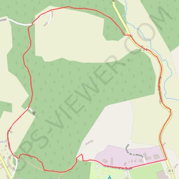 Chamberet, Bois du cochon GPS track, route, trail