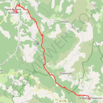 Grande Traversée des PréAlpes : Saint-Nazaire-le-Désert - La Motte-Chalancon GPS track, route, trail