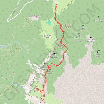 Le Parmelan depuis le chalet de l'Anglettaz GPS track, route, trail