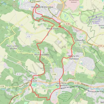 Boucle Saint Rémy GPS track, route, trail
