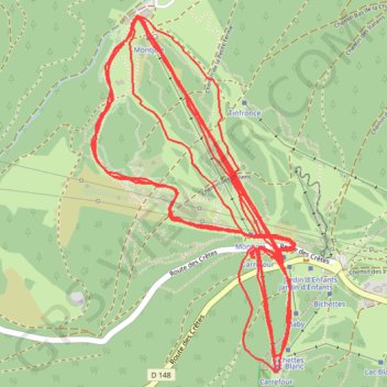 Ski GPS track, route, trail