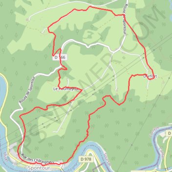 Des Gorges de la Dordogne au plateau Soursacois - Soursac - Pays de Haute Corrèze GPS track, route, trail