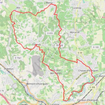 Marcy Lozanne Marcy 24Km Sens Horaire GPS track, route, trail