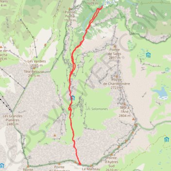Samoëns, Lignon Sales Dérochoir GPS track, route, trail