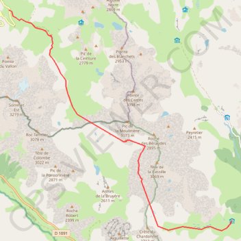Cerces Chardonnet Plan Lachat GPS track, route, trail