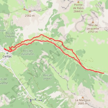 Bois noir GPS track, route, trail