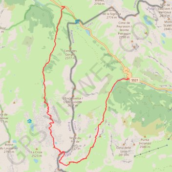 Tête de l'Enchastraye GPS track, route, trail