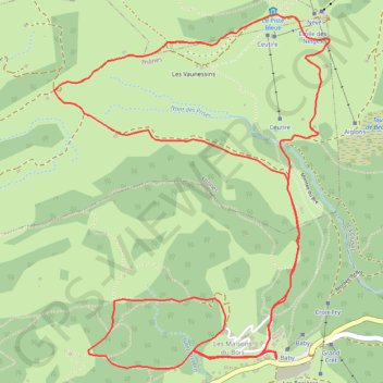 Autour du plateau de Beauregard et le circuit des maisons de bois GPS track, route, trail