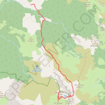 Col de lasserre - lac Montagnon - pics Mardas et Montagnon A/R GPS track, route, trail