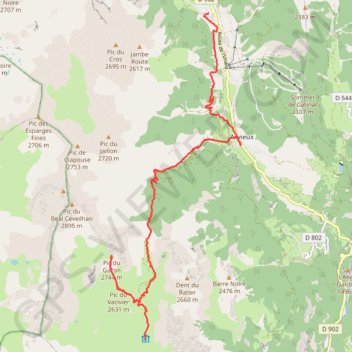 Tour du Queyras, j4, du refuge de Furfande à Brunissard GPS track, route, trail